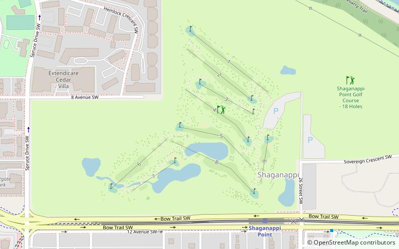 Shaganappi Point Golf Course location map