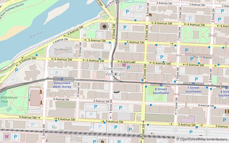 Downtown West End location map