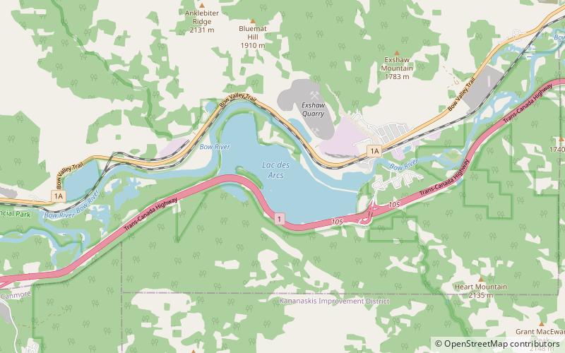 Lac des Arcs location map