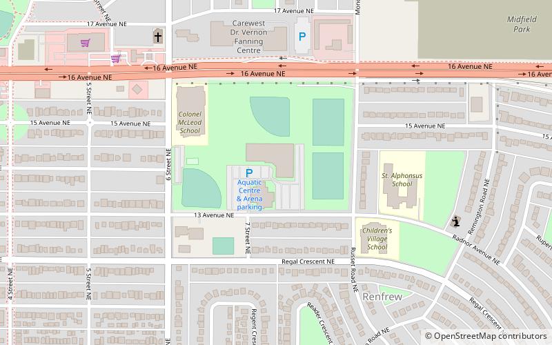 Stew Hendry Arena location map