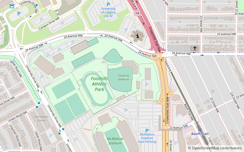 Foothills Stadium location map