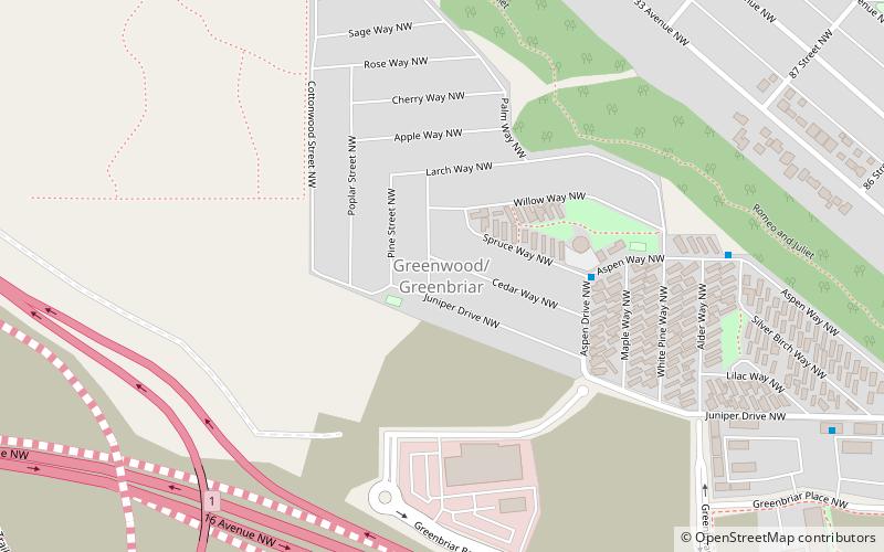 Greenwood/Greenbriar location map