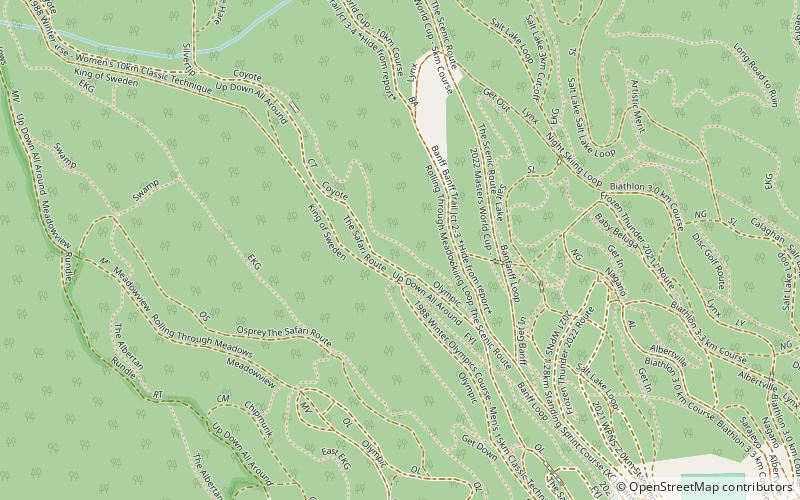 Canmore Nordic Centre Provincial Park location map