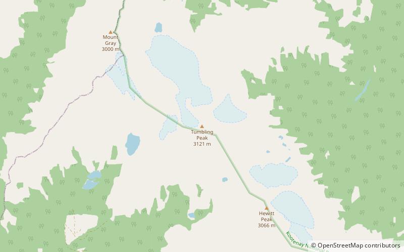 Tumbling Peak location map