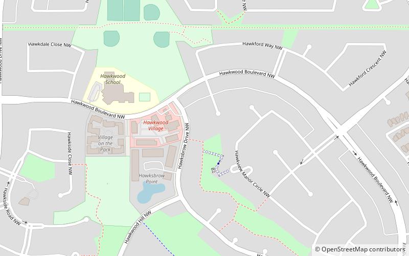 Hawkwood location map