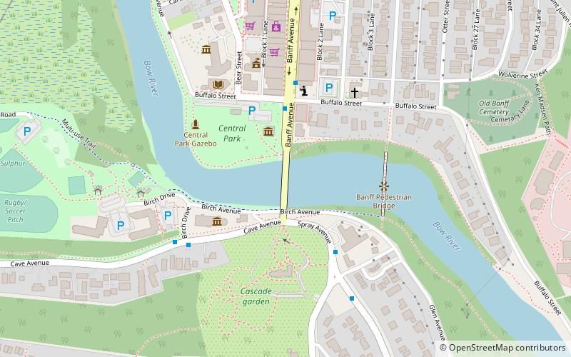 Bow River Bridge location map
