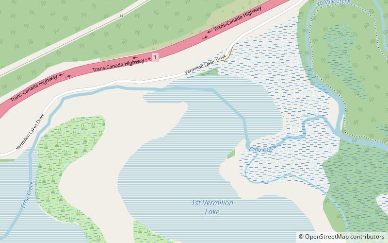 vermilion lakes banff location map