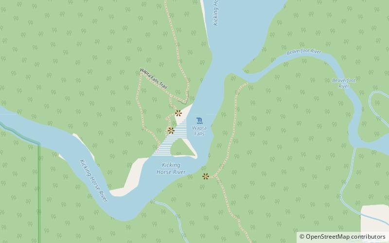 Wapta Falls location map