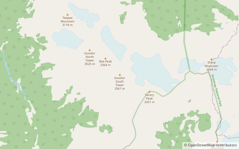 mount goodsir yoho nationalpark location map