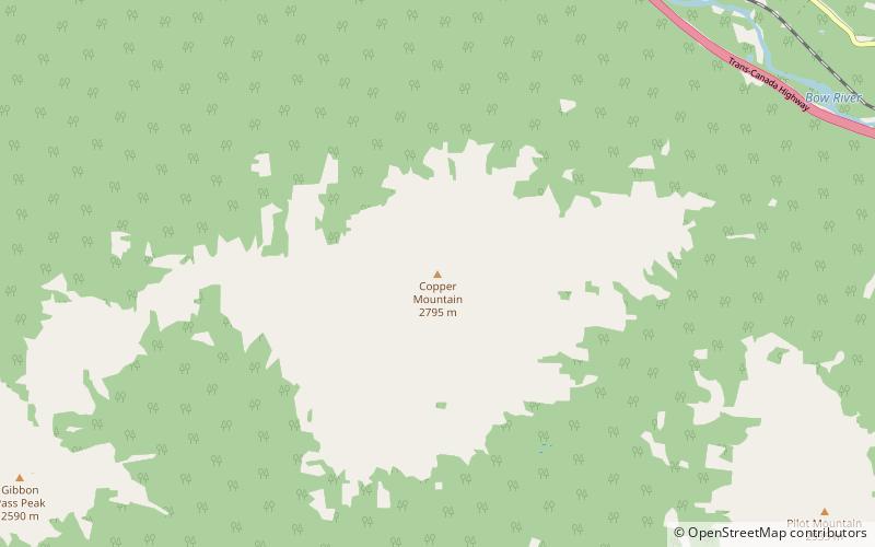 copper mountain banff nationalpark location map