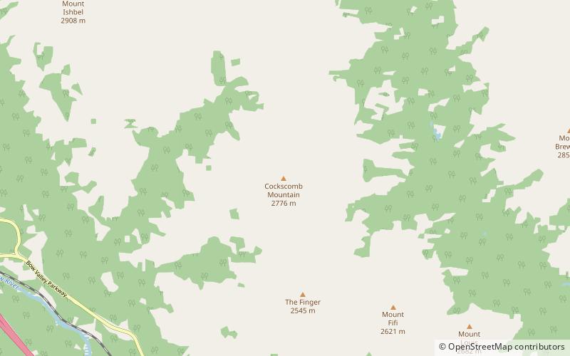cockscomb mountain park narodowy banff location map