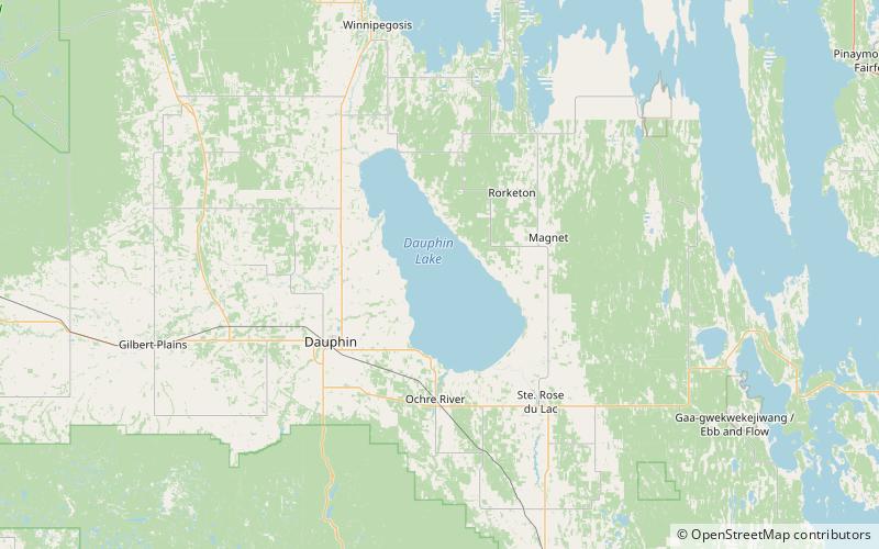 Dauphin Lake location map