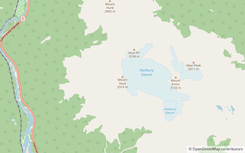 Mount Vaux location map