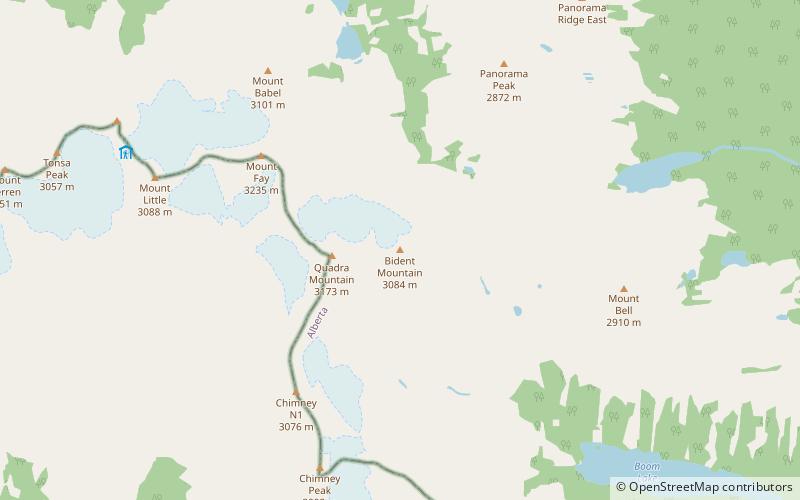 Bident Mountain location map