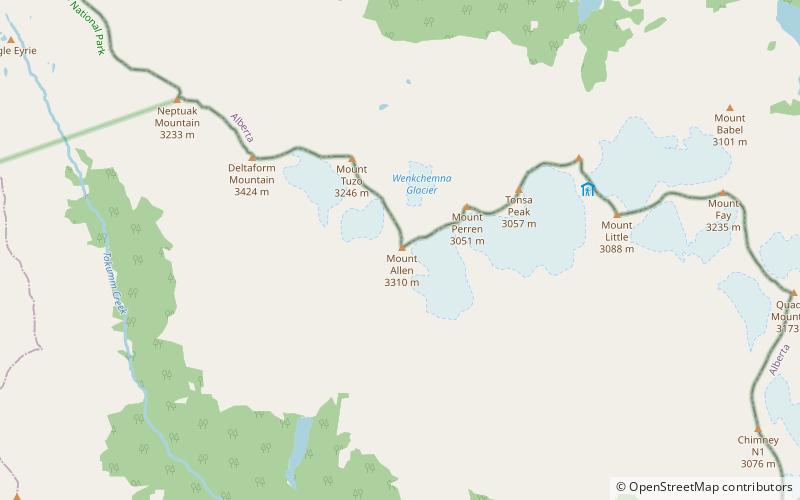 Mount Allen location map