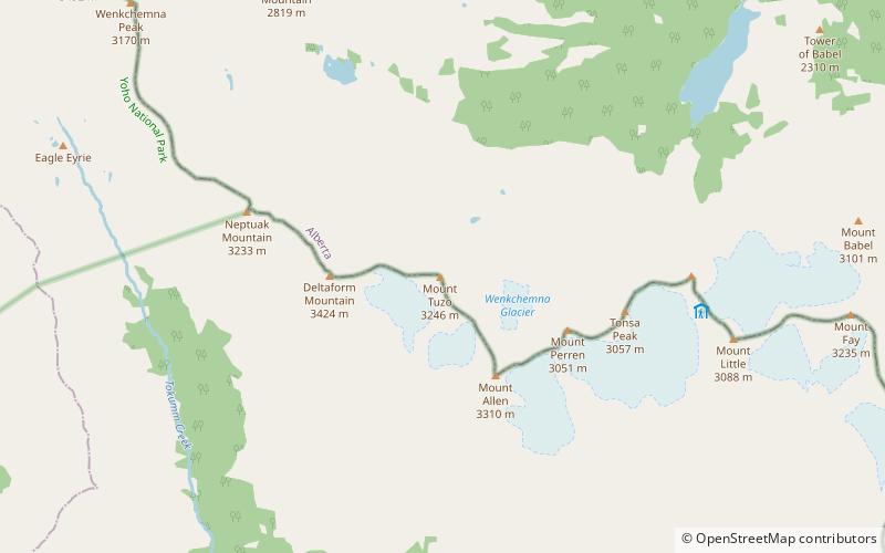 Mount Tuzo location map