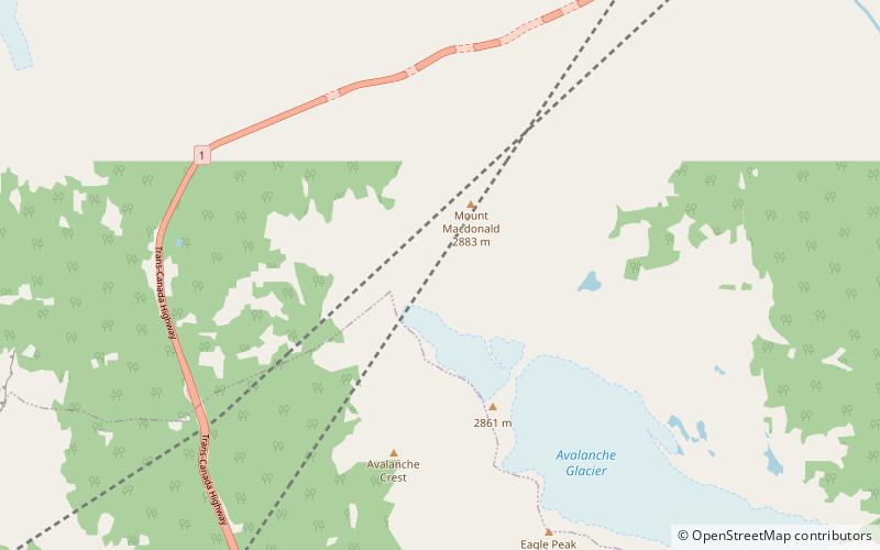 connaught tunnel glacier nationalpark location map