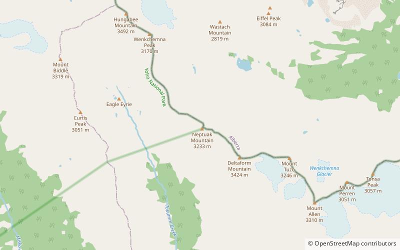 Neptuak Mountain location map