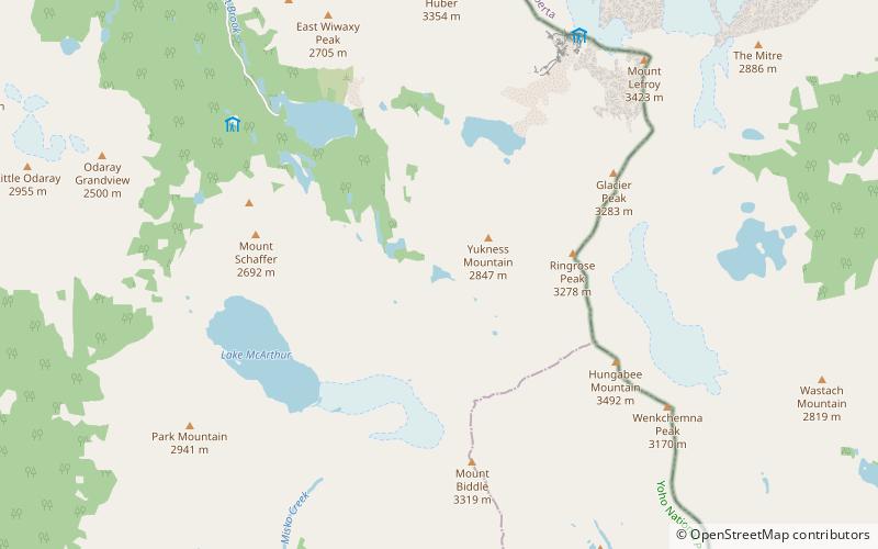 lago opabin parque nacional yoho location map
