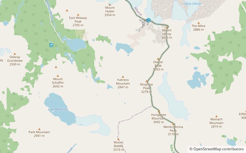 Yukness Mountain location map