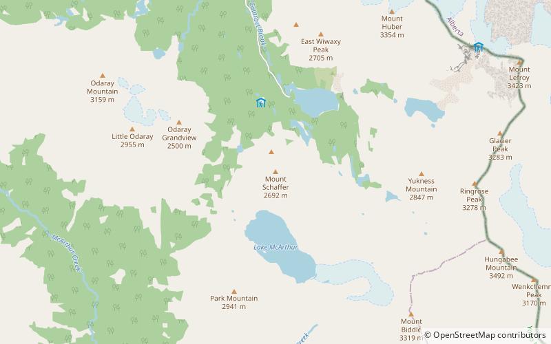 Mount Schaffer location map