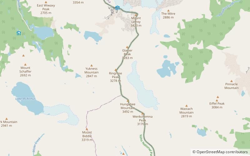 Ringrose Peak location map