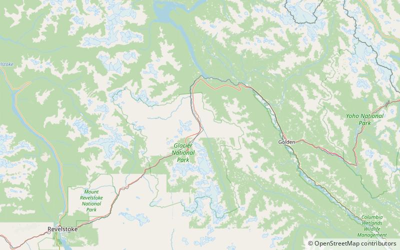 mount shaughnessy tunnel park narodowy glacier location map