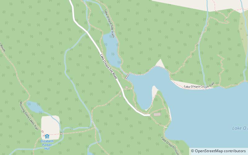 lake ohara circuit trail park narodowy yoho location map
