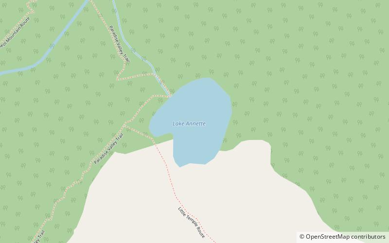 lake annette park narodowy banff location map