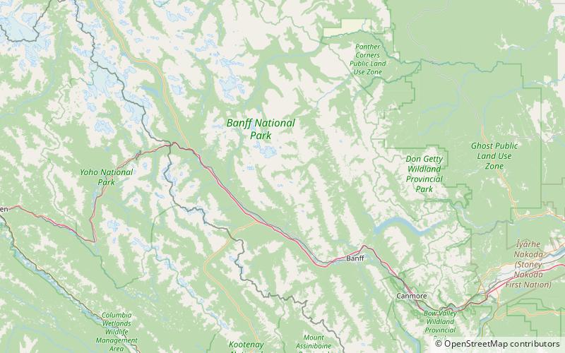 block mountain parc national de banff location map