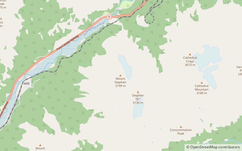 Mount Stephen location map