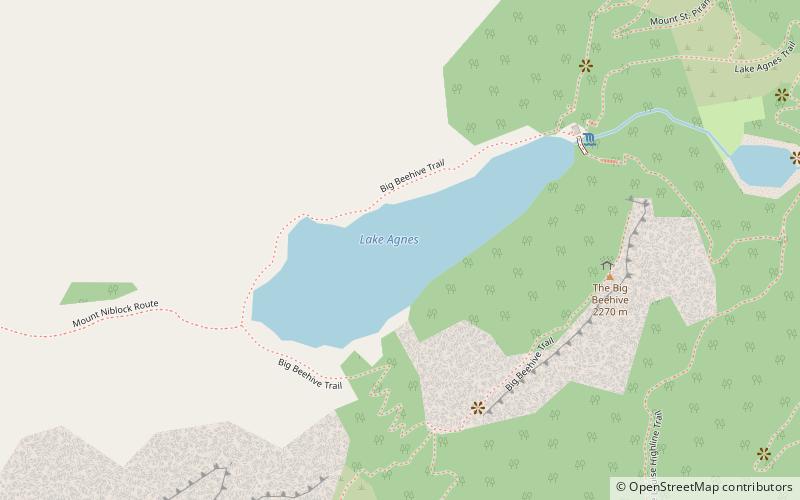 Lake Agnes location map