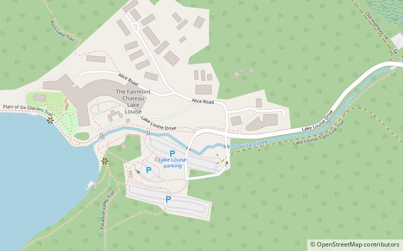 Moraine Lake Shuttle location map