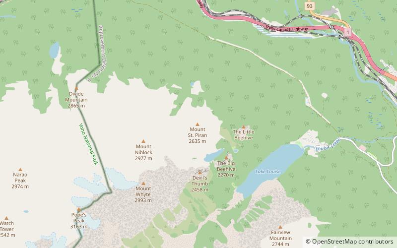 Mount St. Piran location map