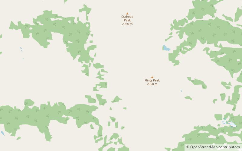 flints peak banff national park location map