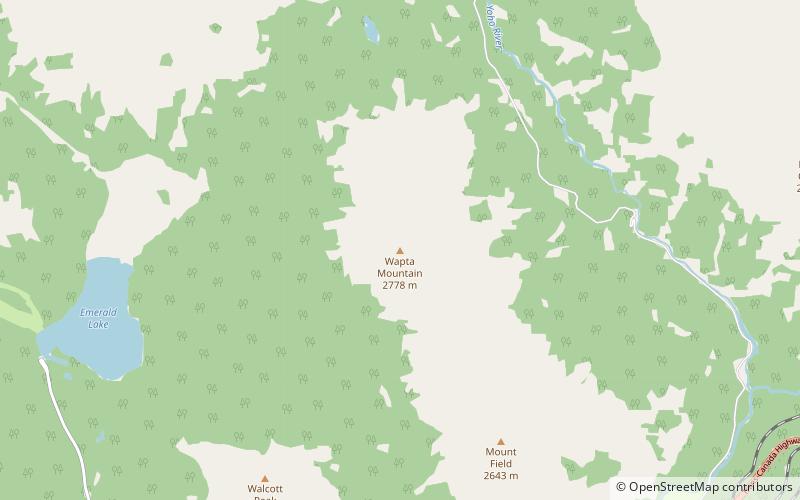 Wapta Mountain location map
