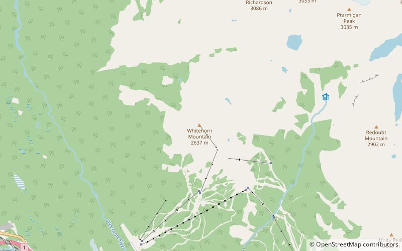 Whitehorn Mountain location map
