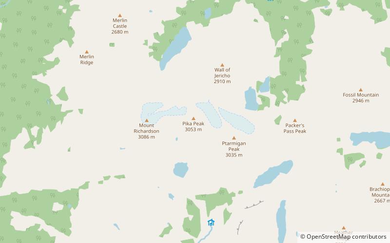 pika peak parque nacional banff location map