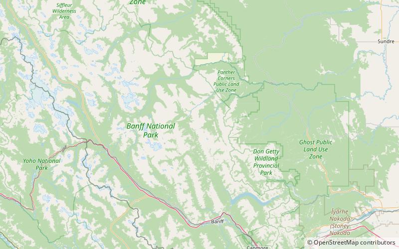 chainon sawback parc national de banff location map