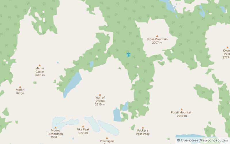 skoki valley banff national park location map