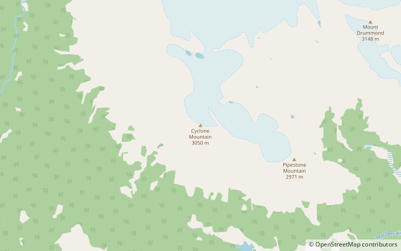 cyclone mountain parque nacional banff location map