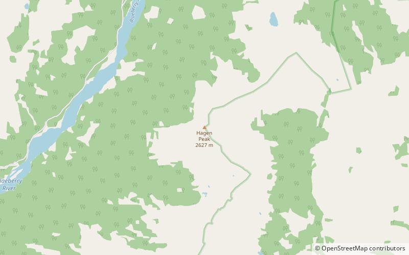 Hagen Peak location map