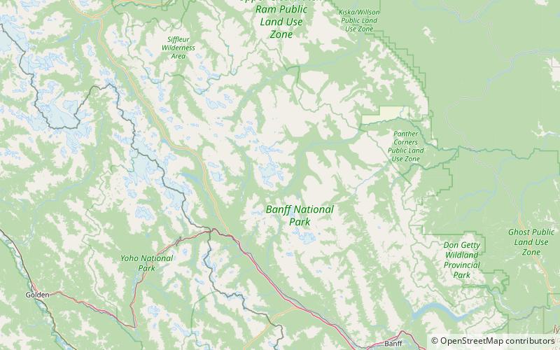 mount drummond parc national de banff location map