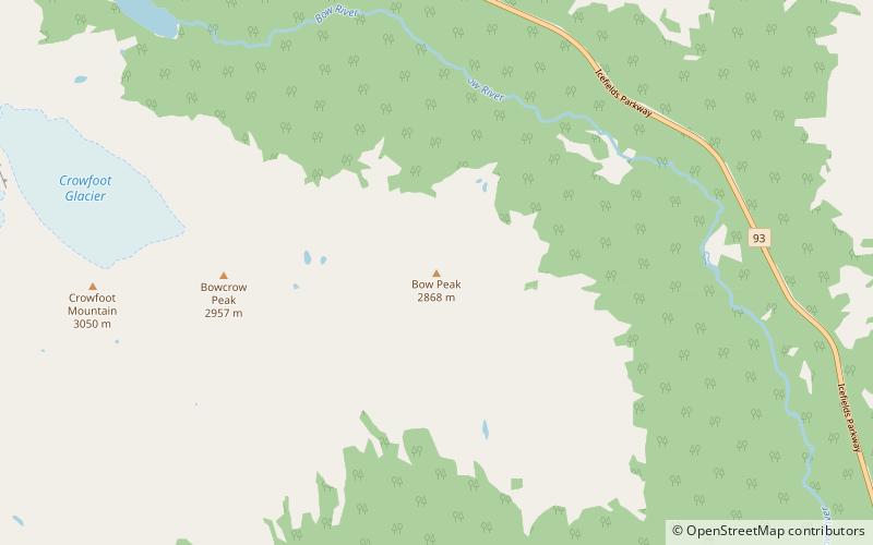 Bow Peak location map
