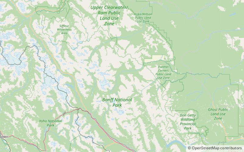 prow mountain parc national de banff location map