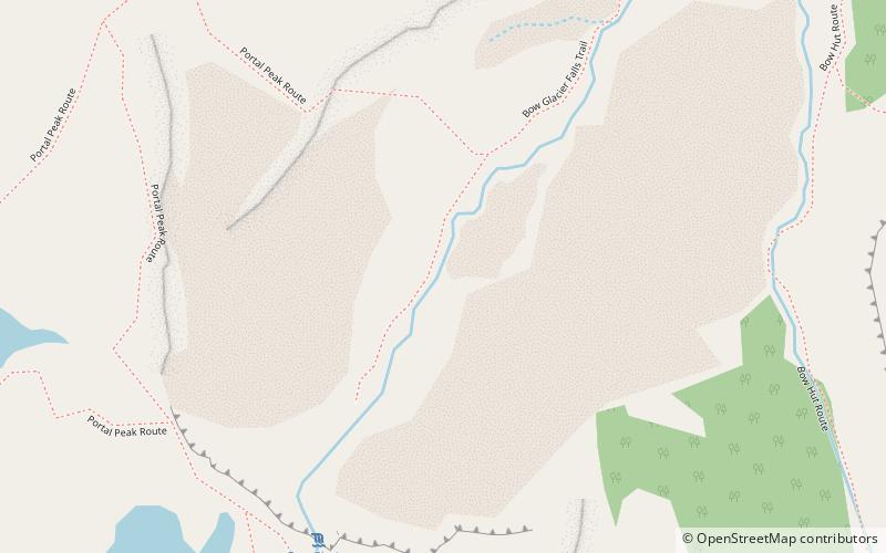 Bow Glacier Falls location map
