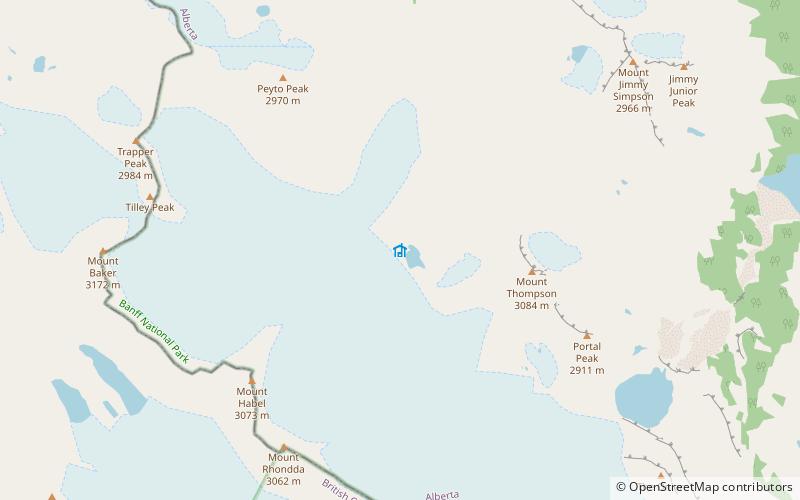 Peyto Hut location map