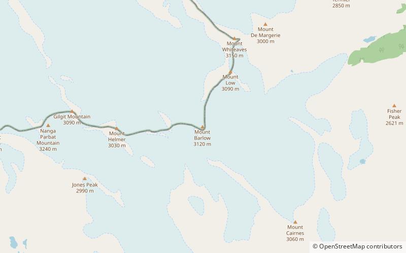 Mount Barlow location map