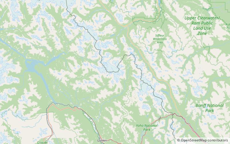 mount helmer parque nacional banff location map