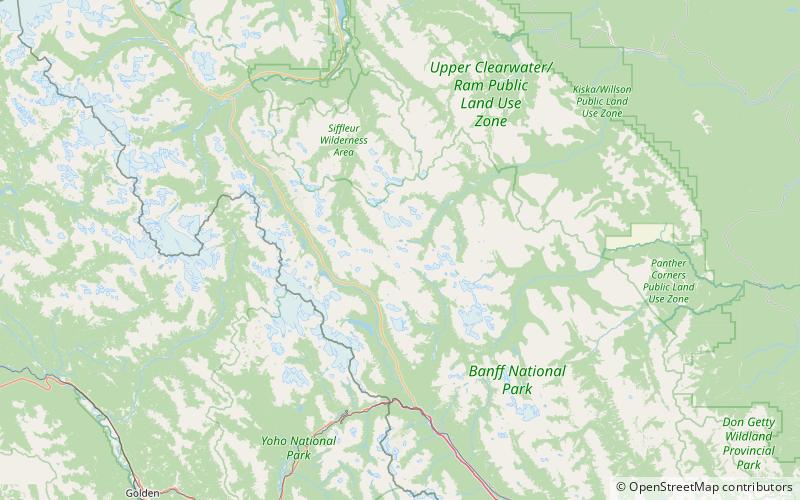 devon mountain park narodowy banff location map